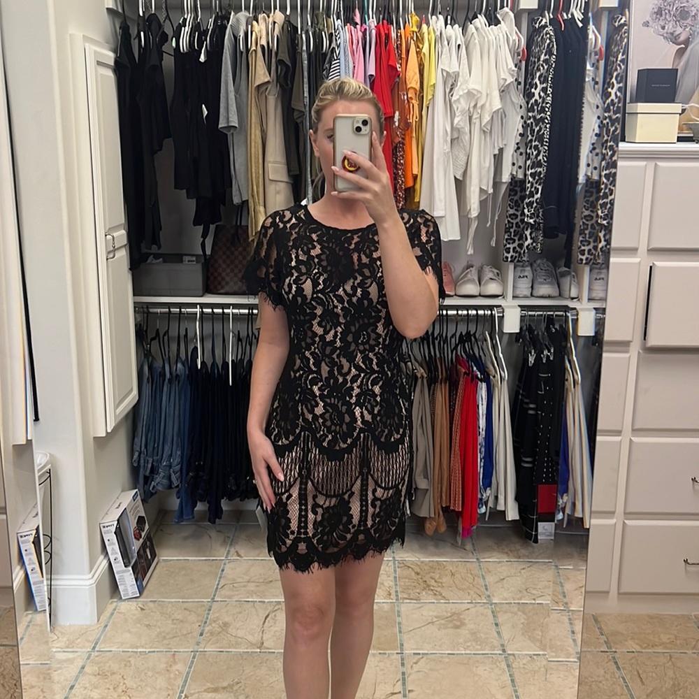 Black lace dress